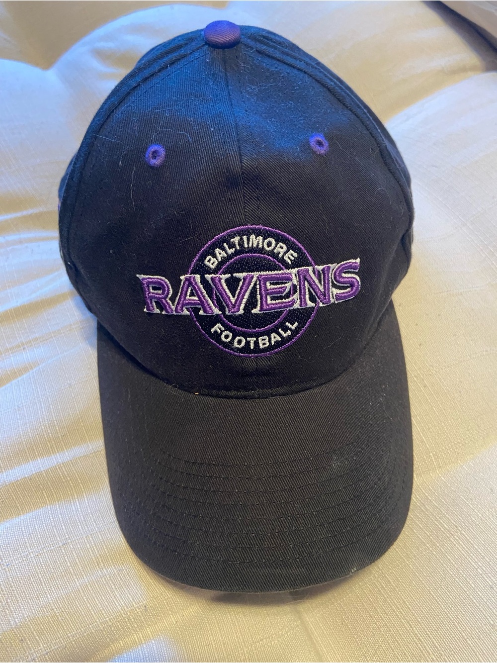 Baltimore Ravens Vintage Black Baseball Cap Adjustable NFL Team Apparel Football